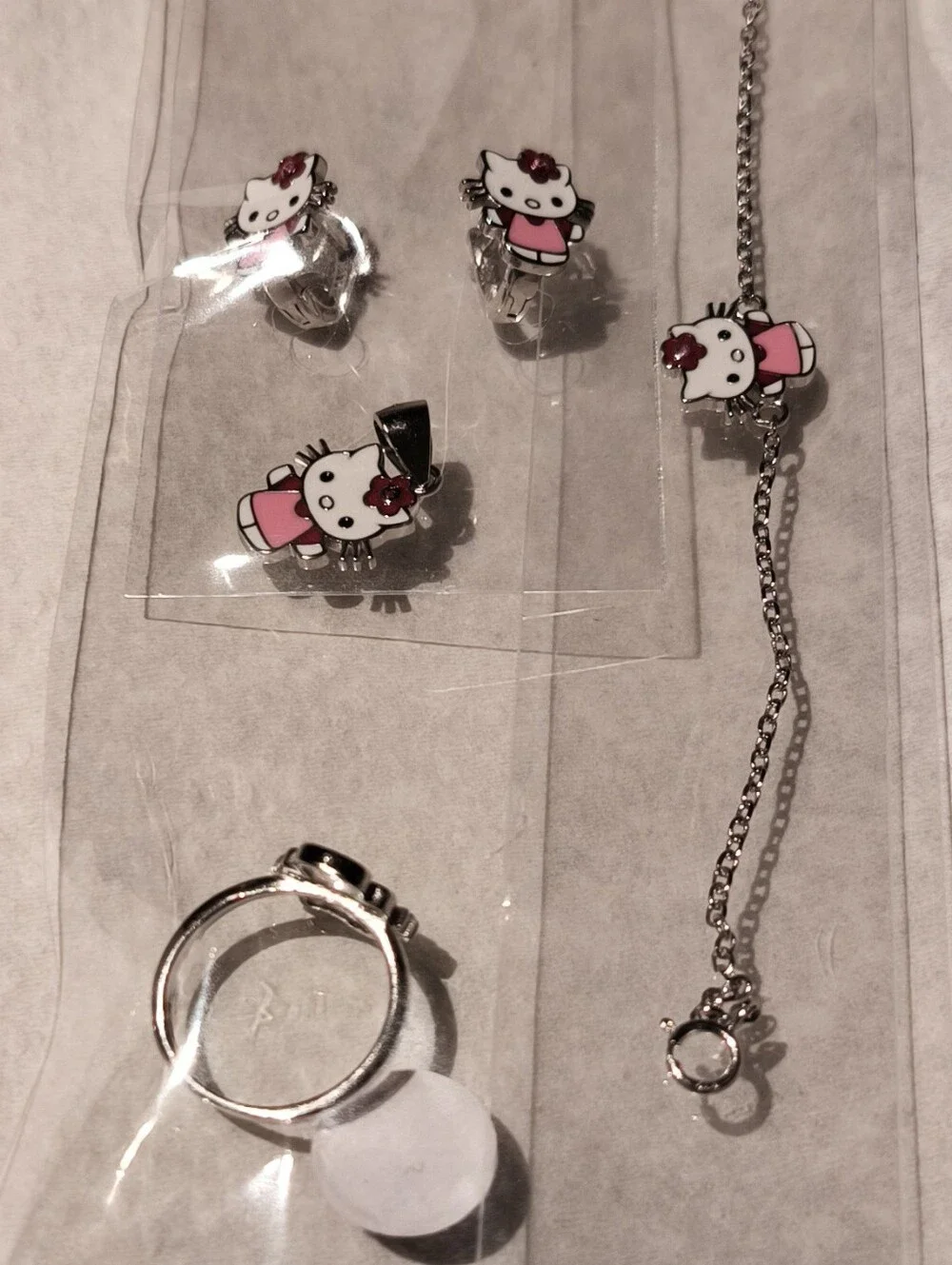 Sterling Silver Kitty Set 4pc
